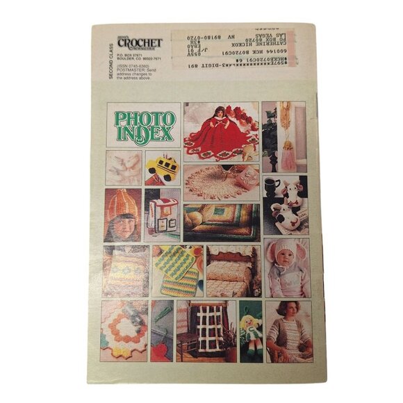 Annies Crochet Newsletter 1990 No 47 Doll Dress Crafting Hat Doily Afghan Top - Picture 2 of 12